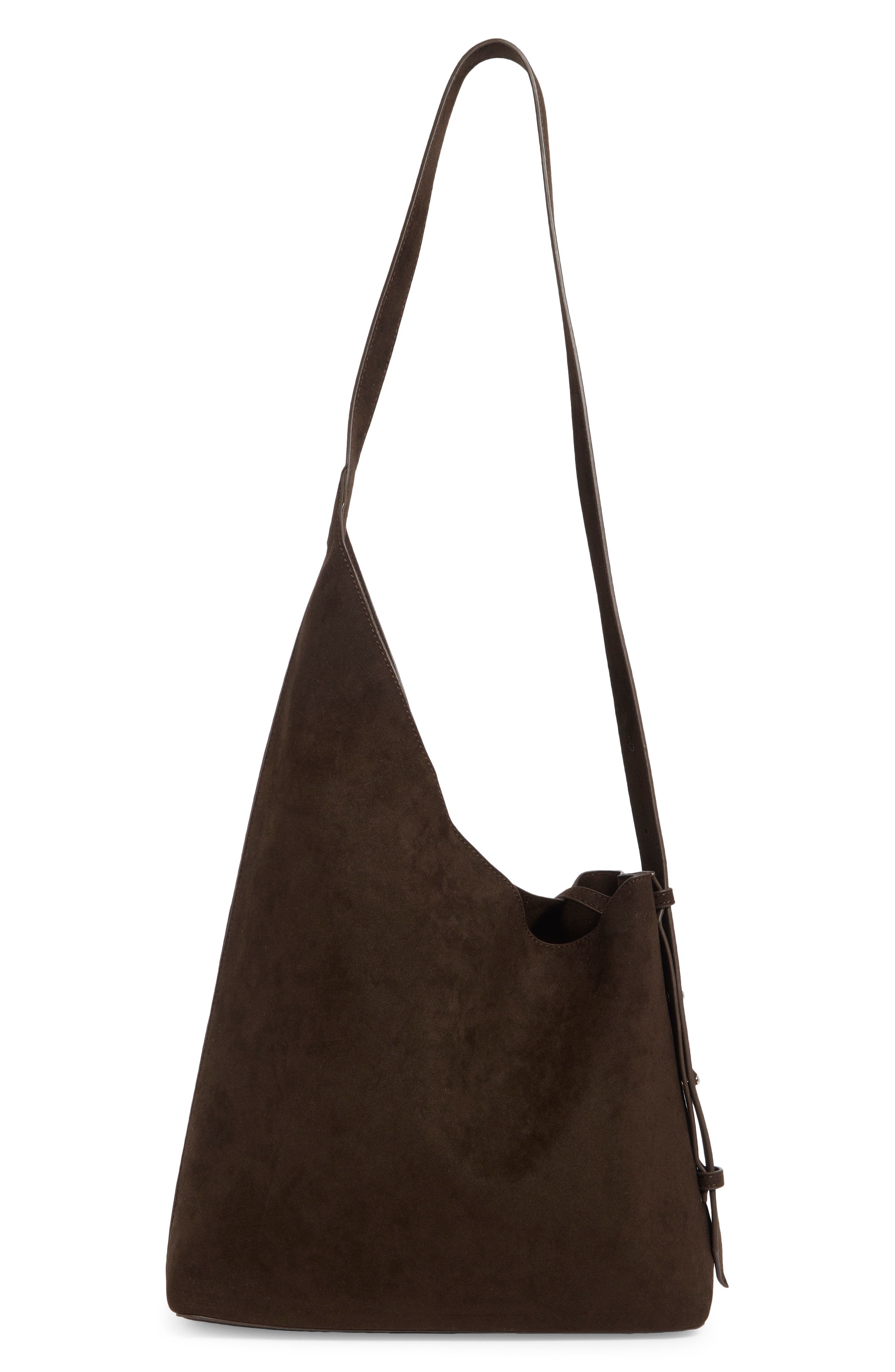Asymmetric Faux Suede Hobo Bag