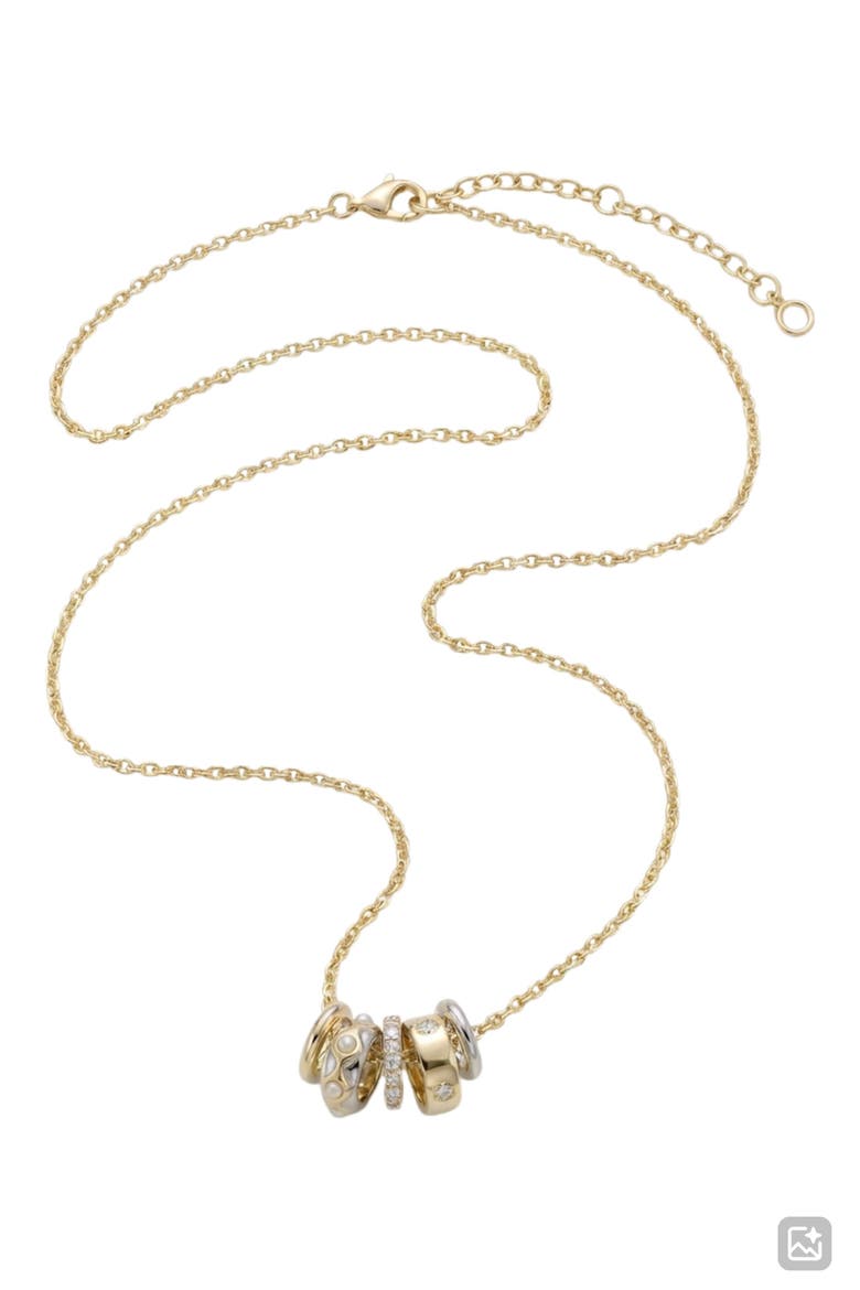 Mixed Charm Necklacce, Main, color, CLEAR/ TWO TONE
