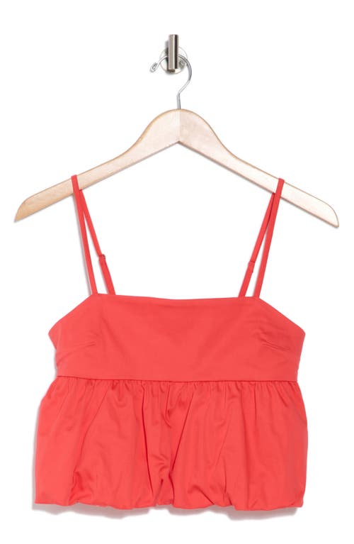 Abound Bubble Peplum Crop Top In Red Bittersweet