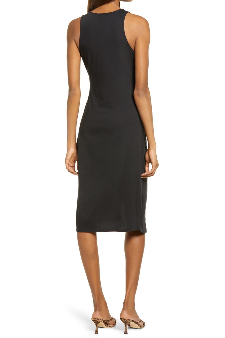 Sleeveless Twist Detail Dress, Alternate, color, BLACK
