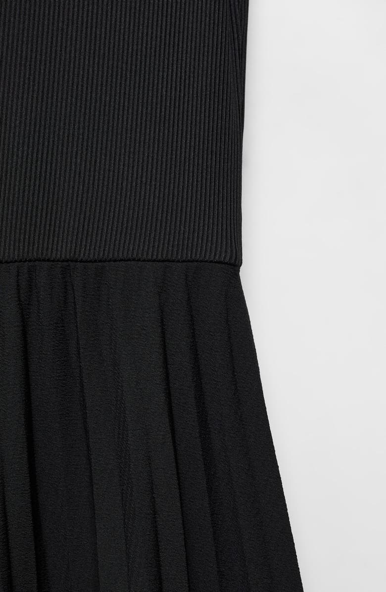 MANGO Long Sleeve Pleated Dress, Alternate, color, 