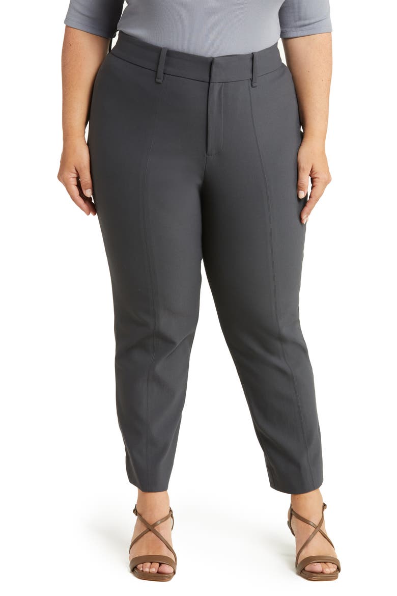High Waist Cigarette Pants, Main, color, CHARCOAL
