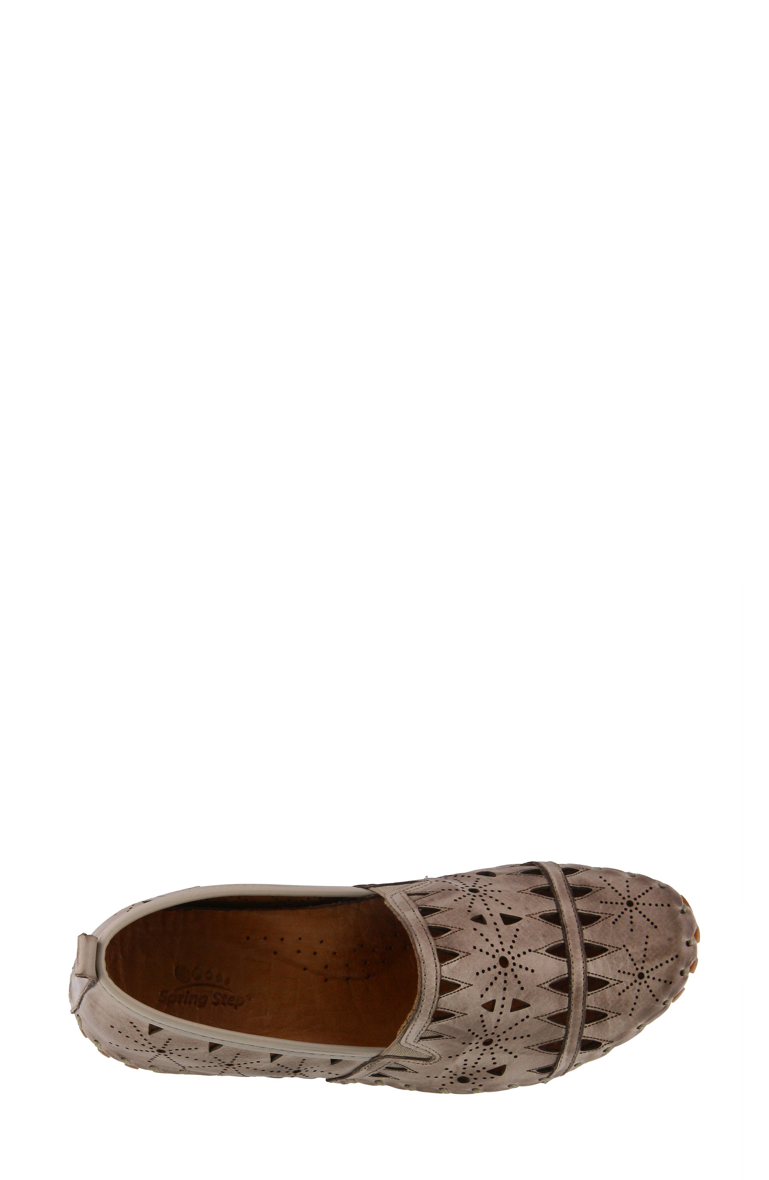 Spring Step Fusaro Flat, Alternate, color, Grey Leather