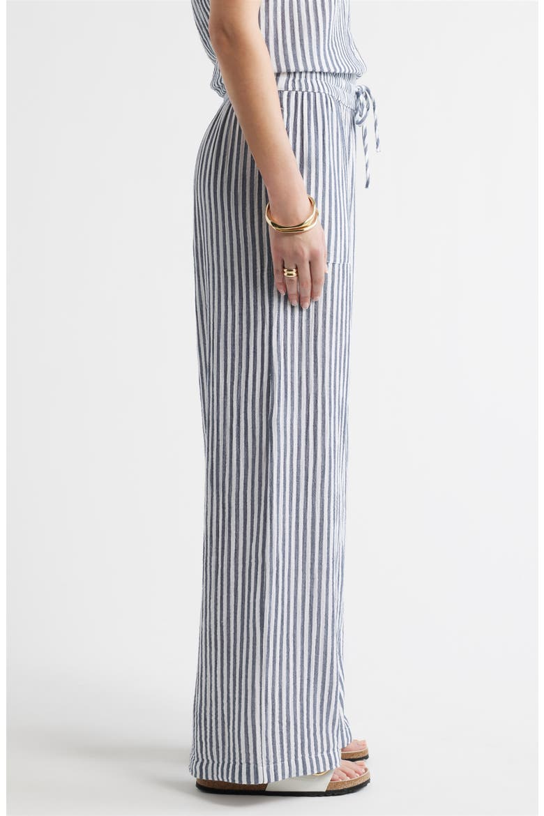 Wide Leg Gauze Pants, Alternate, color, NAVY- WHITE BRIANNE STRIPE