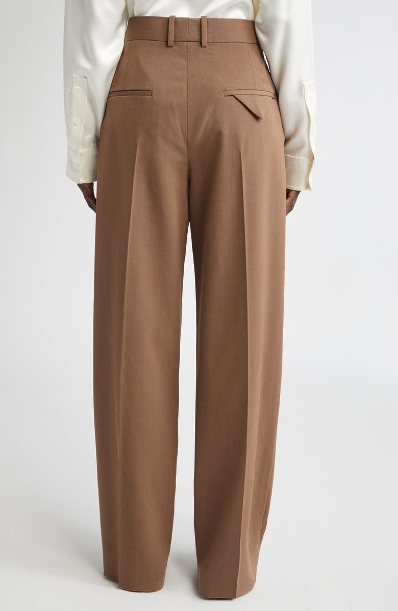 Bottega Veneta Mélange Wool Blend Stretch Tricotine Pants, Alternate, color, 2026 Ebony/ Light Jute Mel