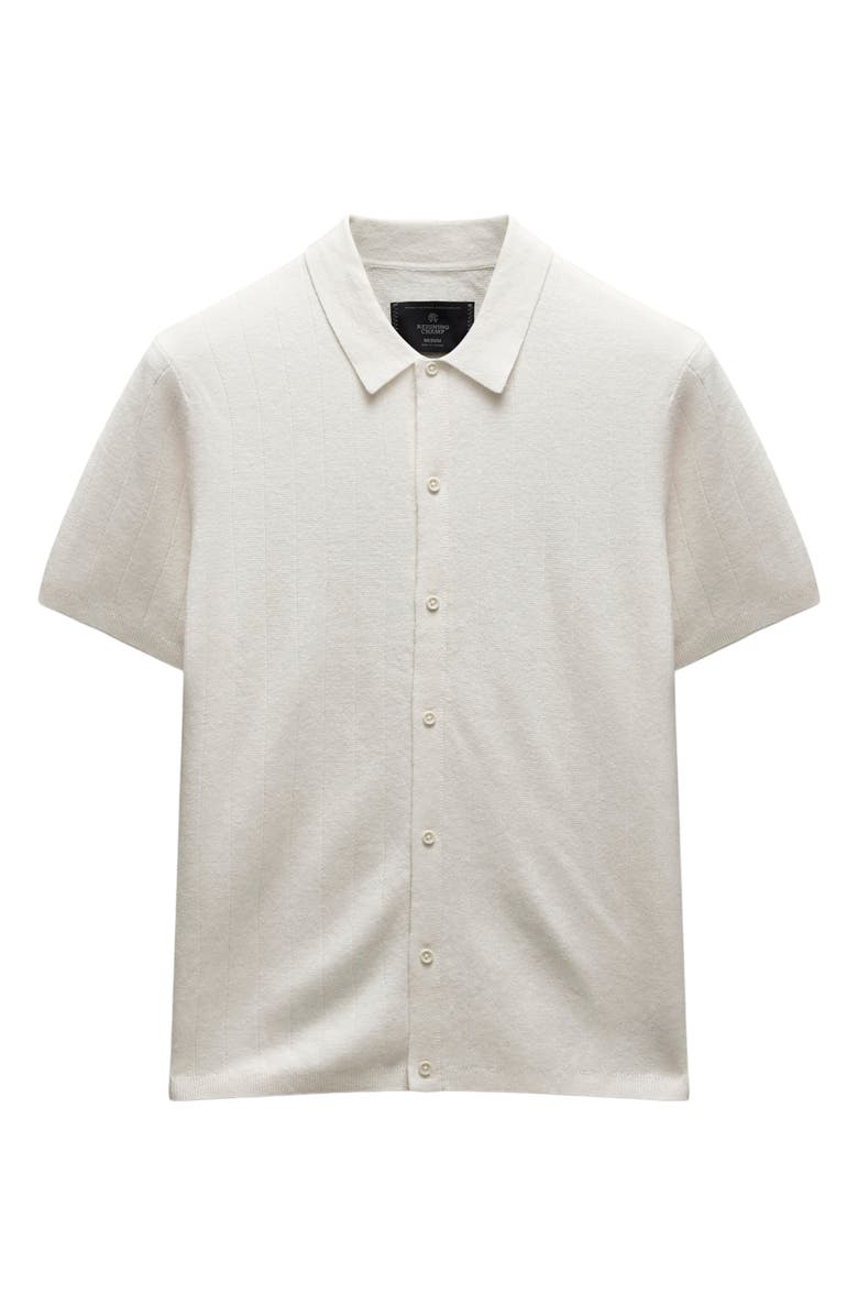 Reigning Champ Piazza Rib Cotton & Linen Full Button Cardigan, Alternate, color, Ivory