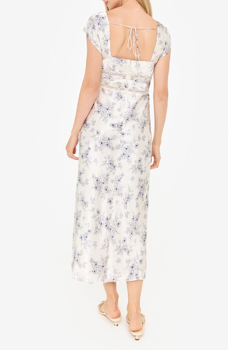 CAMI NYC Roshani Floral Lace Inset Silk Dress, Alternate, color, 