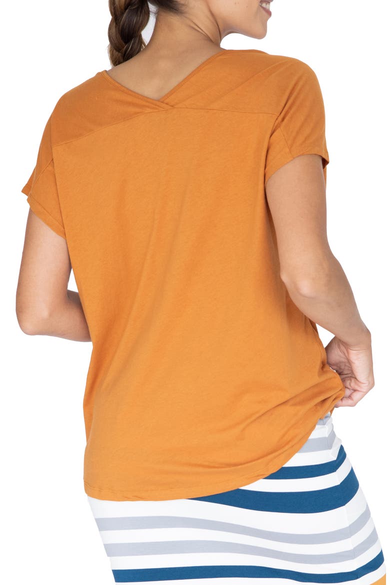 Oversize Maternity T-Shirt, Alternate, color, BROWN