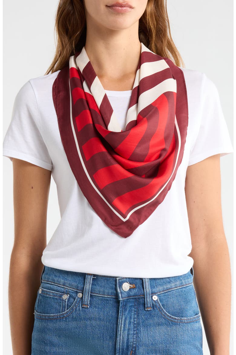 Medium Silk Bandana, Main, color, DUSTY MERLOT