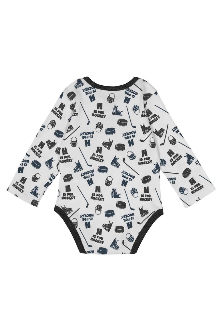 Infant White Vegas Golden Knights Quick Learner Long Sleeve Bodysuit, Alternate, color, White