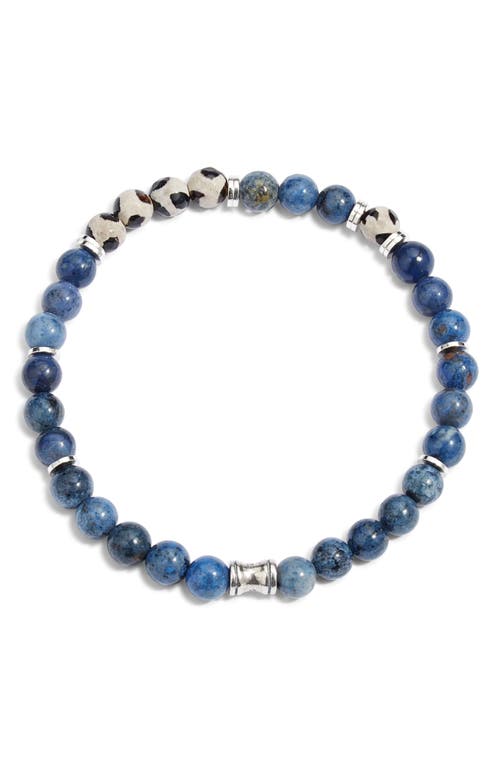 Shop Jonas Studio Evil Eye Beaded Bracelet In Blue