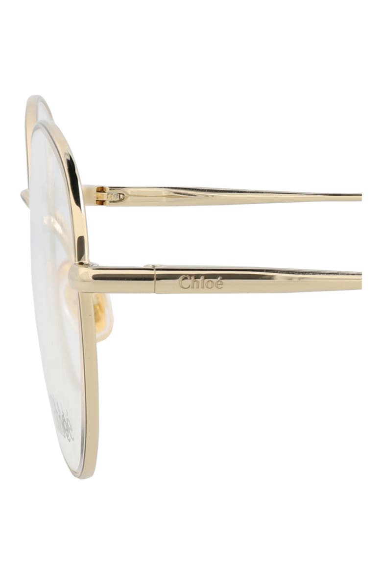52mm Round Optical Glasses, Alternate, color, GOLD GOLD TRANSPARENT