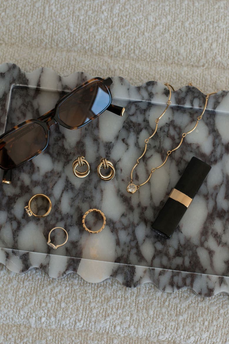 Mini Lucia Earrings, Alternate, color, Gold