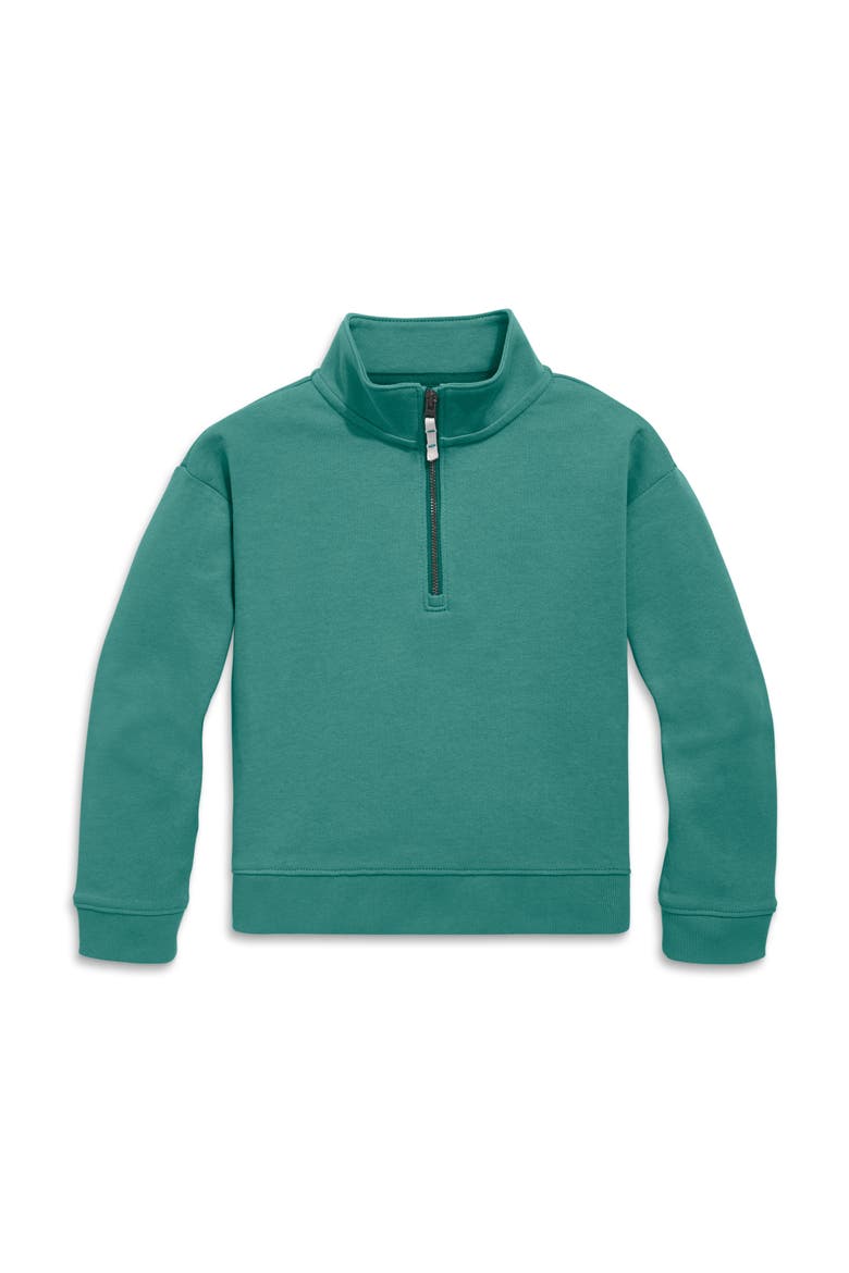 Quarter Zip Sweatshirt, Main, color, Sunwashed Teal