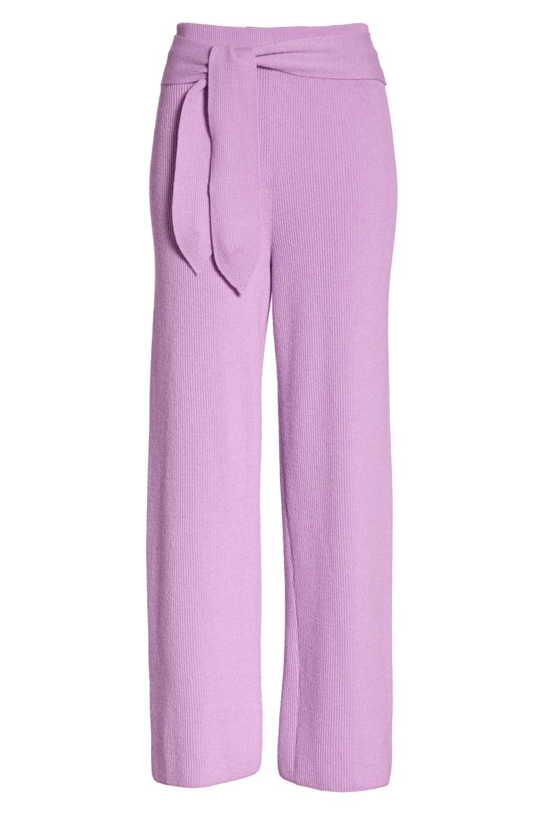 Tigre Merino Wool & Cashmere Blend Pants, Alternate, color, LAVENDER