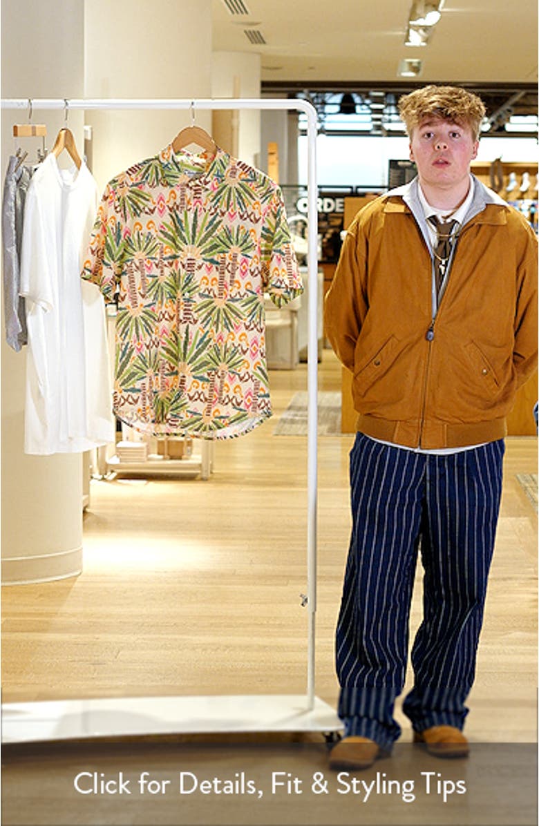 Bahama Coast Palm Pointed IslandZone<sup>®</sup> Short Sleeve Button-Up Shirt, sales video thumbnail