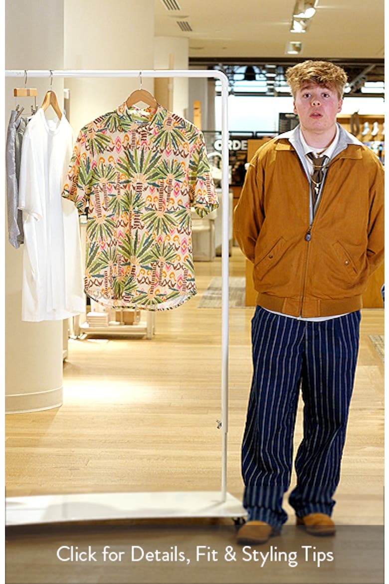 Bahama Coast Palm Pointed IslandZone® Short Sleeve Button-Up Shirt video