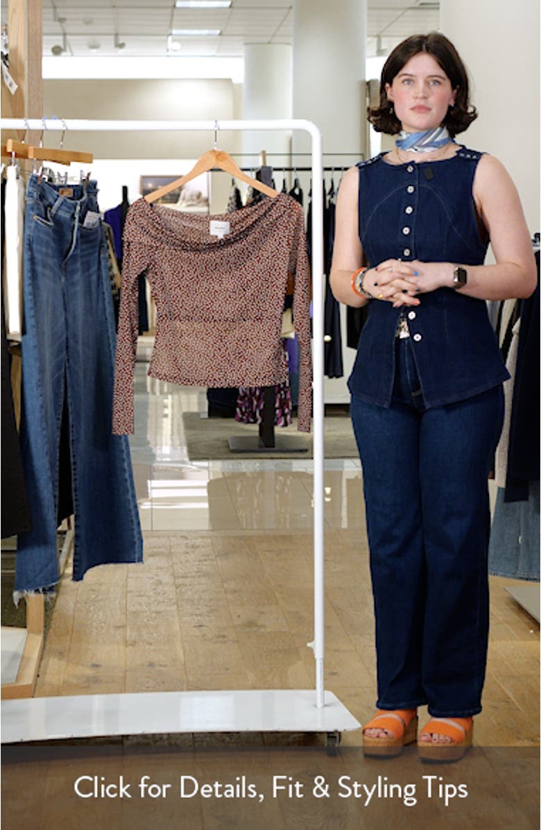 Elio Polka Dot One-Shoulder Knit Top, sales video thumbnail