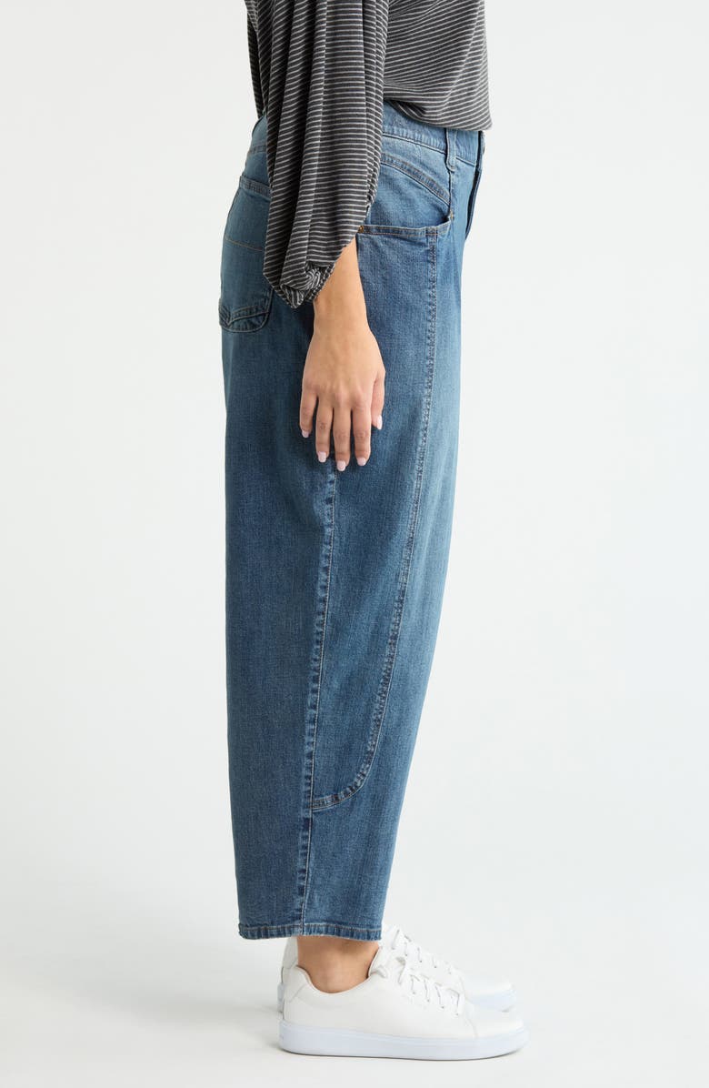 Wit & Wisdom High Waist Ankle Barely Barrel Jeans, Alternate, color, Mid Blue Artisanal