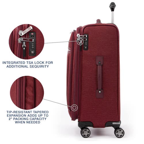 Travelpro Platinum Elite Softside Expandable Medium 25-inch Checked Luggage In Bordeaux Red