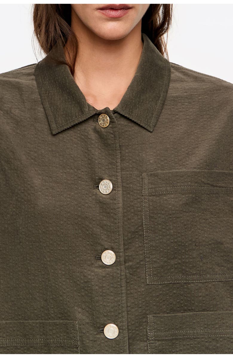 Bimba y Lola Short Denim Jacket, Alternate, color, Khaki