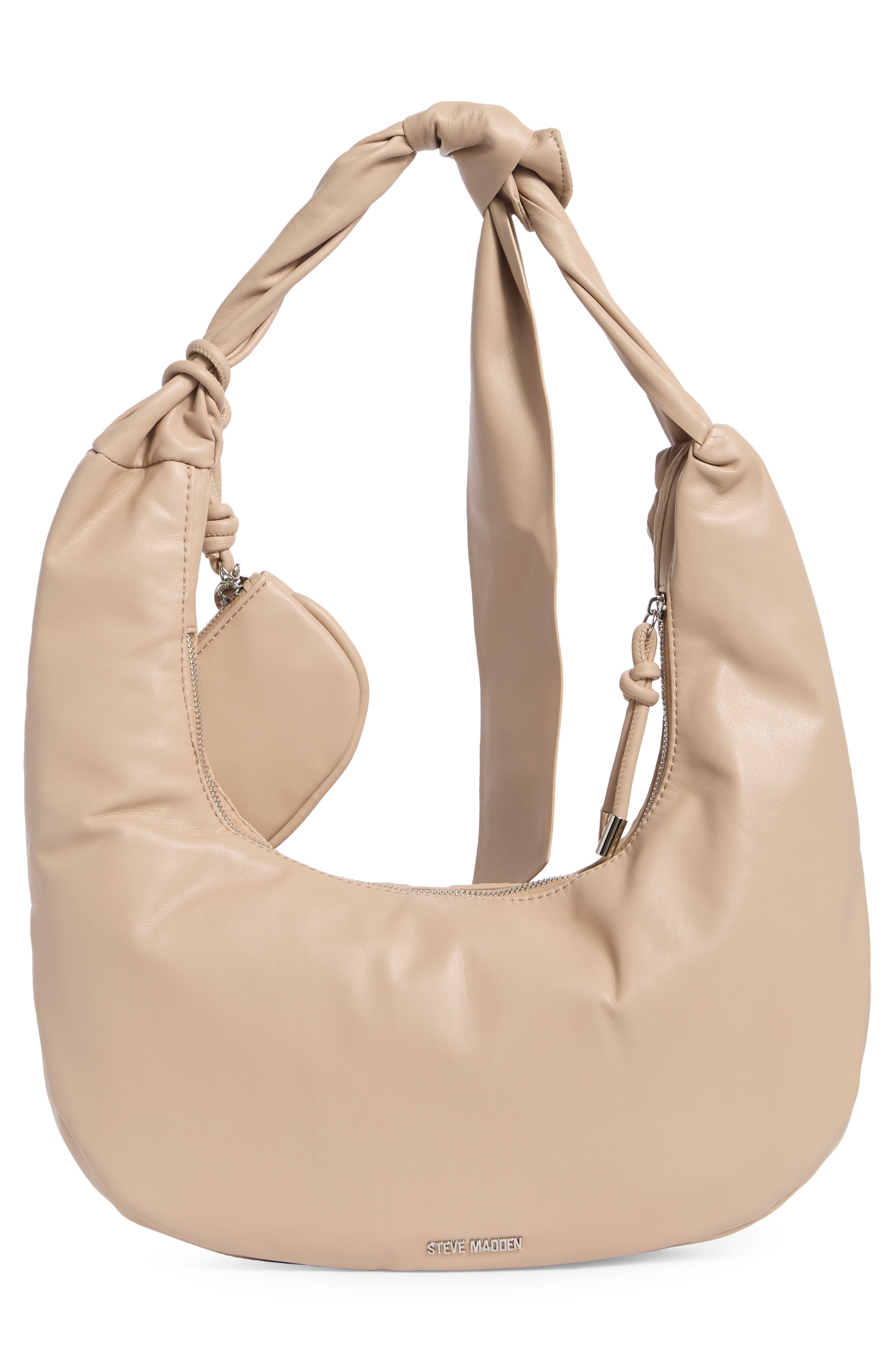 Steve Madden Ginger Woven Shoulder Bag, Alternate, color, Stone