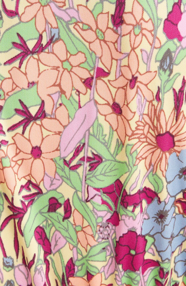 Runway Marc Jacobs Belted Wildflower Print Long Sleeve Jersey Shirtdress, Alternate, color, 