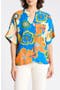  Blue/ Rose Floral Print