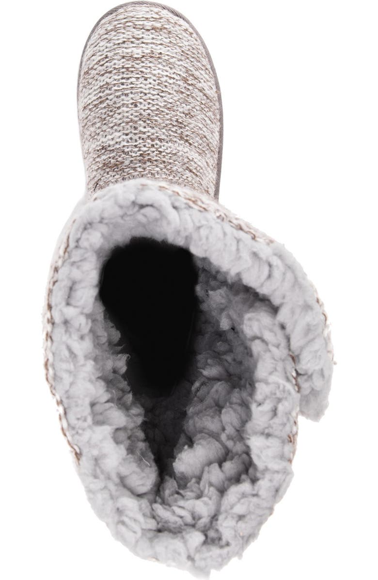 MUK LUKS Liza Water-Resistant Faux Fur Knit Boot, Alternate, color,