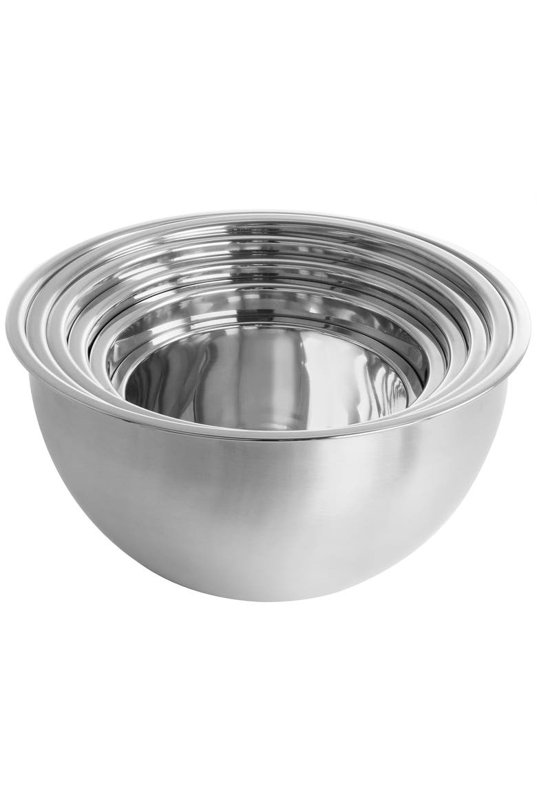 14 Piece Stainless Steel Measuring Cup and Spoon Set with Mixing Bowls, Alternate, color, Silver