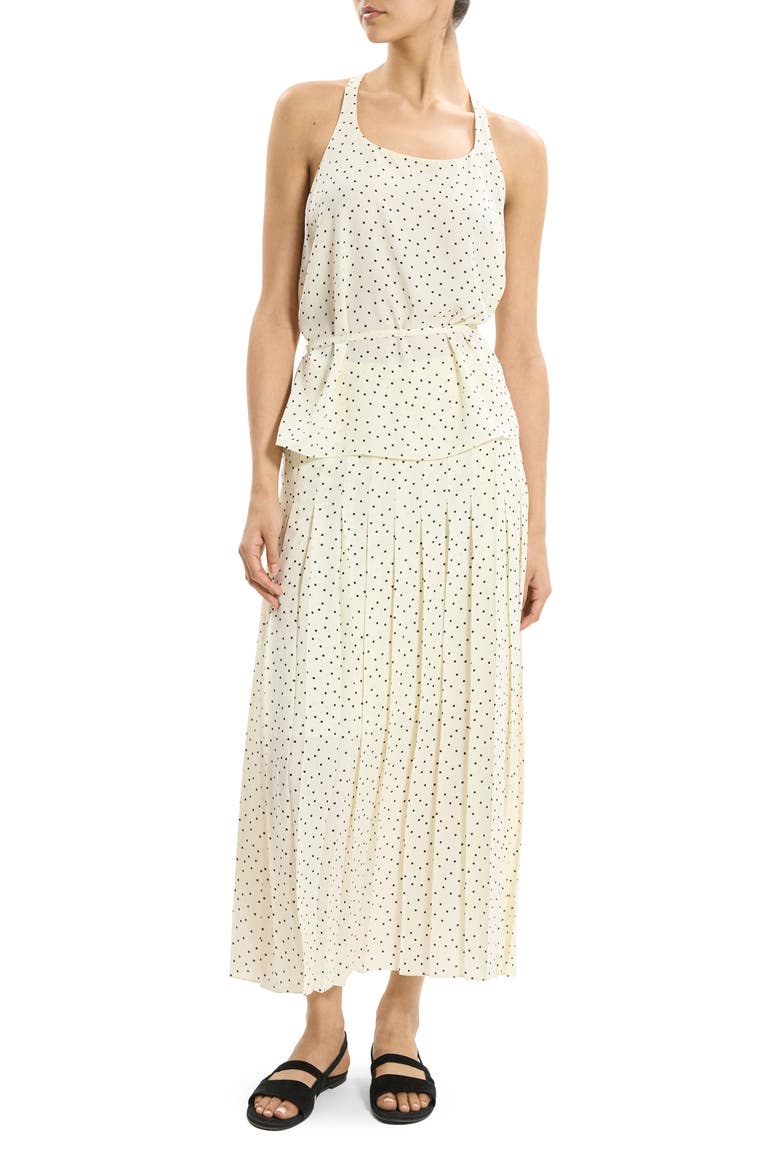 Dot Print Belted Tank Top, Alternate, color, IVORY MULTI