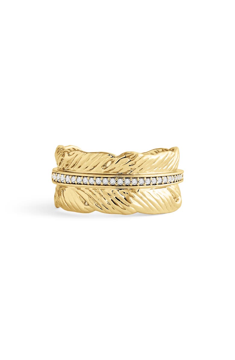 Anabel Aram Jewelry Feather Ring, Alternate, color, Gold