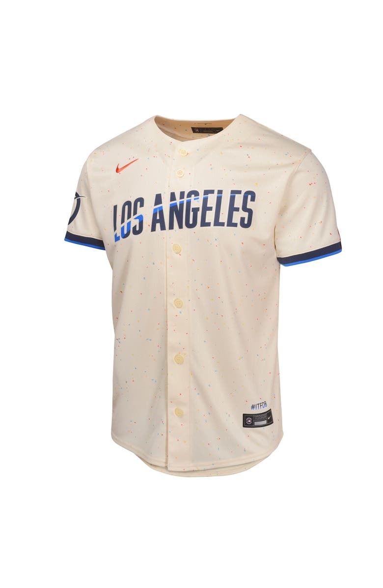 Nike Youth Nike Cream Los Angeles Dodgers 2024 City Connect Limited Jersey, Alternate, color,