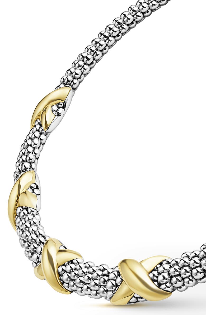 LAGOS Embrace Necklace, Alternate, color, Gold/ Silver