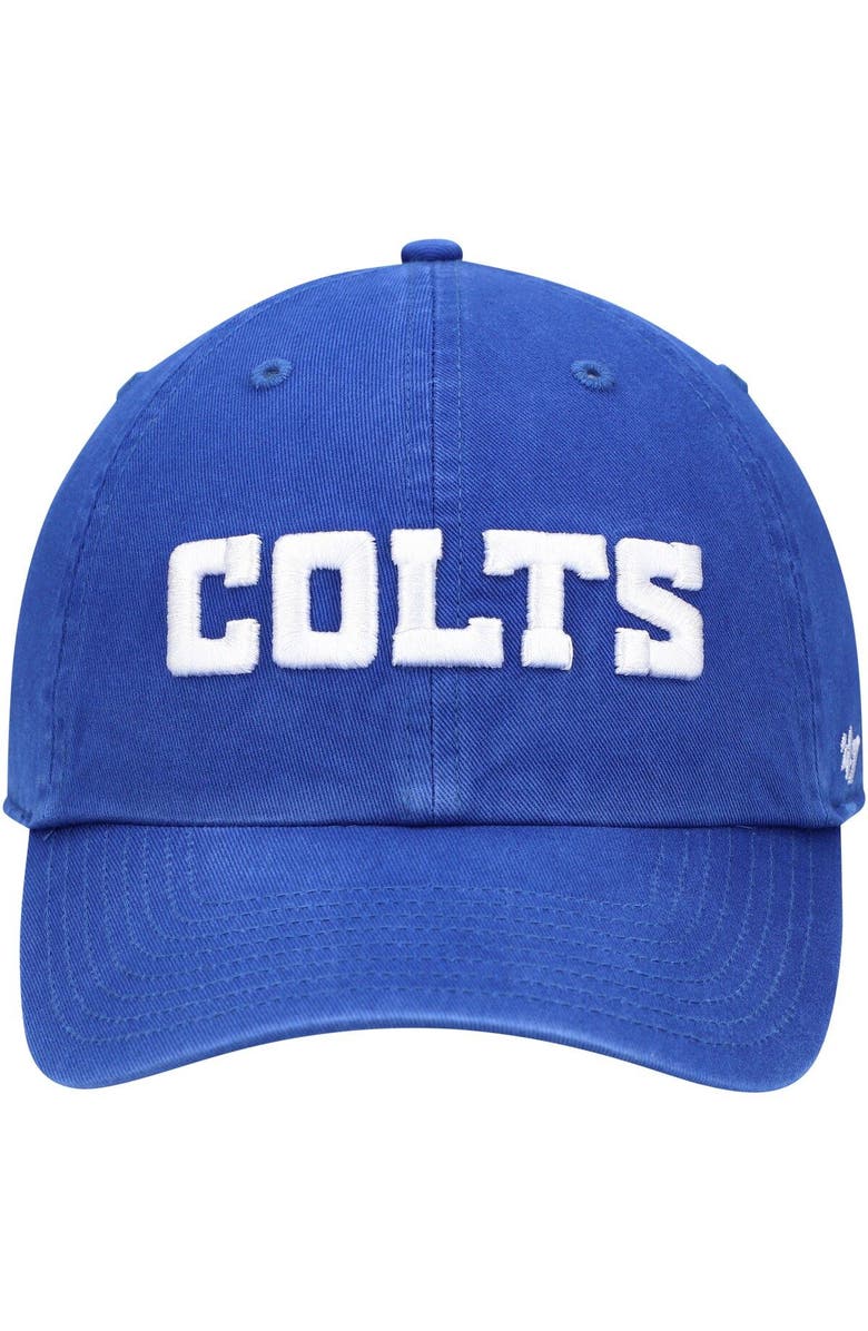 '47 Men's '47 Royal Indianapolis Colts Clean Up Script Adjustable Hat, Alternate, color, Royal
