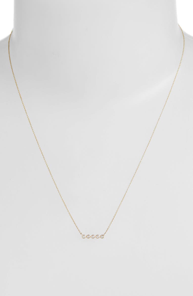 Dana Rebecca Designs Lulu Jack Bezel Diamond Bar Necklace, Alternate, color,