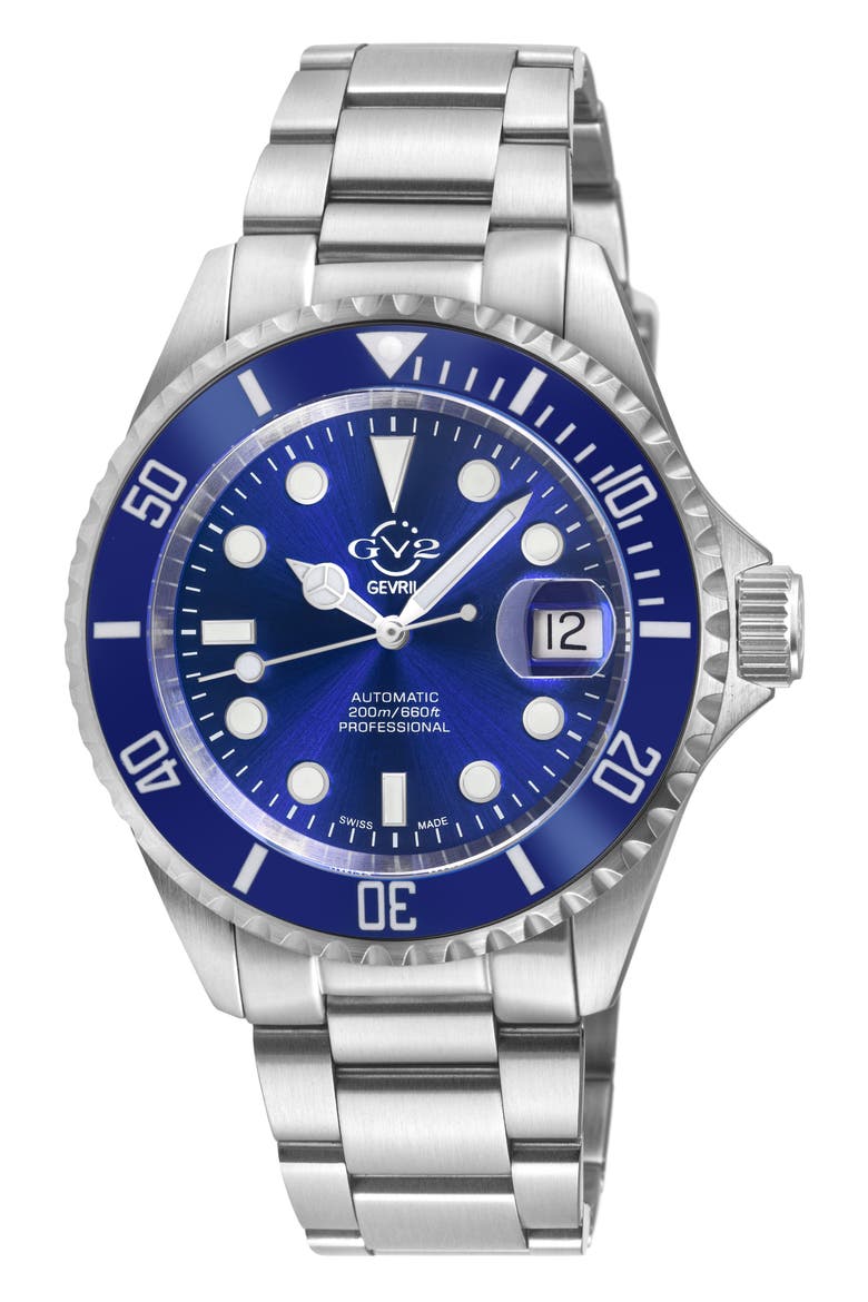 Liguria Swiss Automatic Bracelet Watch, 42mm, Main, color, SILVER