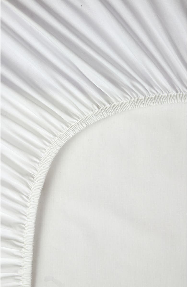 CHRISTY Wave Embroidered Edge Cotton Percale Sheet Set Bundles, Alternate, color, Sage Green