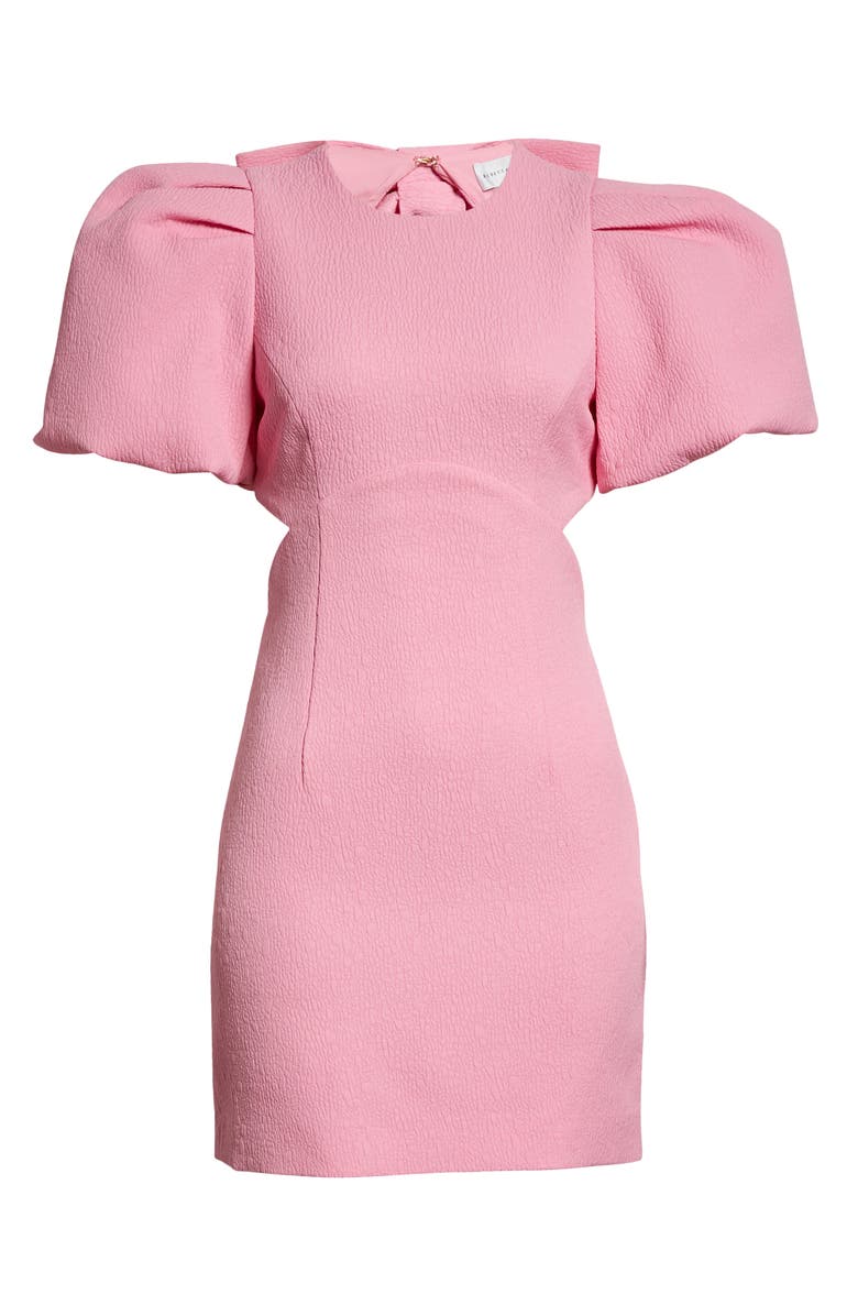 Rebecca Vallance Jaclyn Puff Sleeve Cutout Dress, Alternate, color, Candy Pink