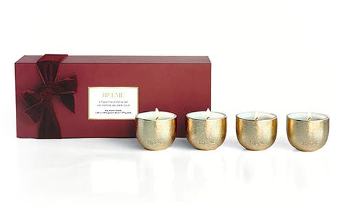 Blueme Holiday 4-piece Travel Votive Set In Brown