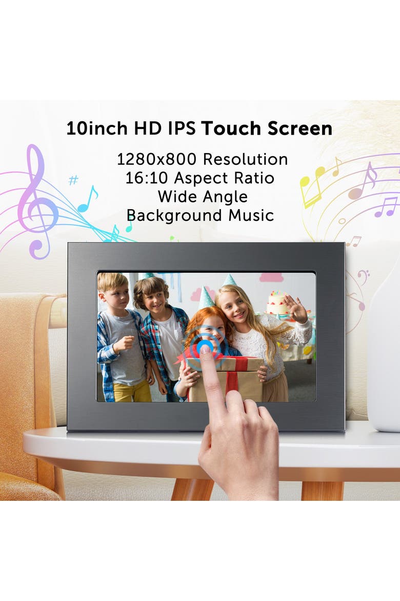 10.1" WiFi Digital Photo Frame, Alternate, color, Titanium Black