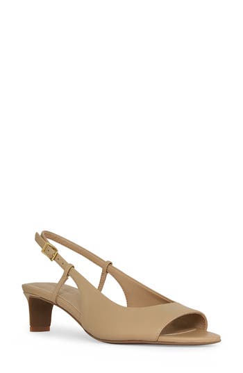 Rebecca Minkoff Slingback Leather Sandal In Brown