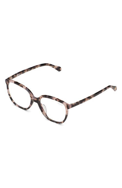 Quay Call Me 47mm Small Square Blue Light Blocking Glasses In Brown
