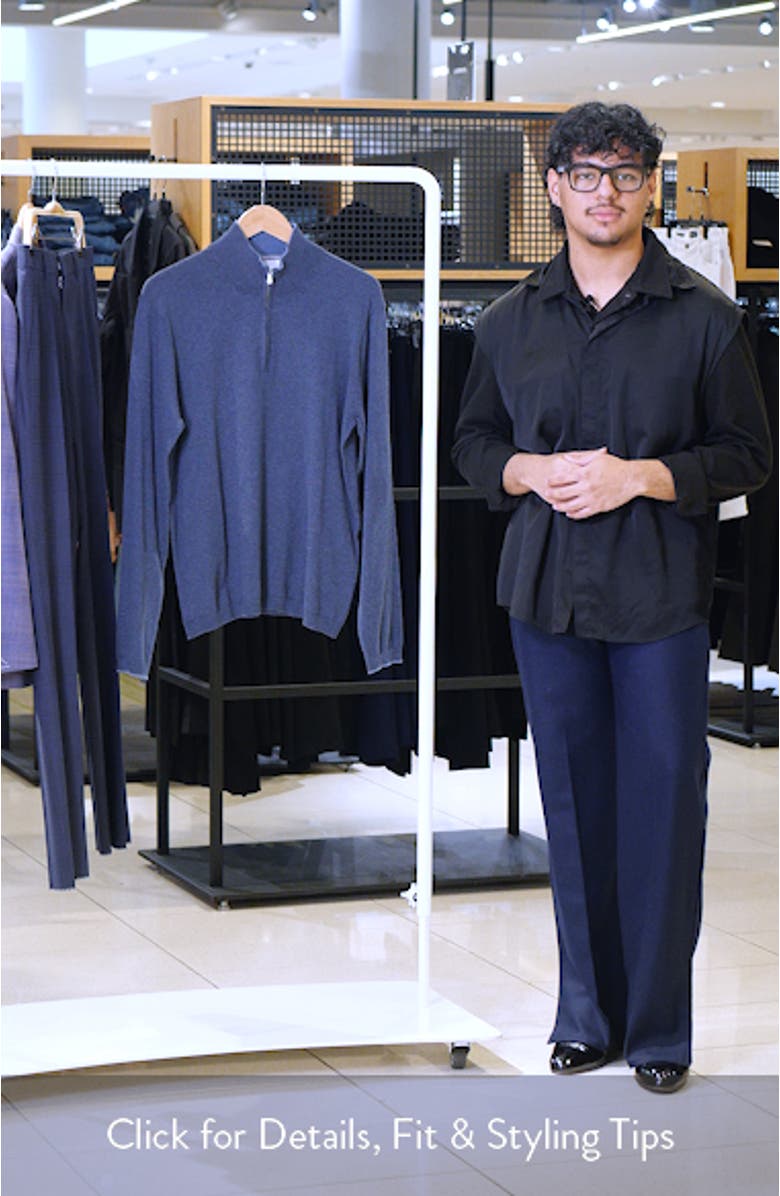 Daniel Quarter-Zip Cotton Sweater, sales video thumbnail