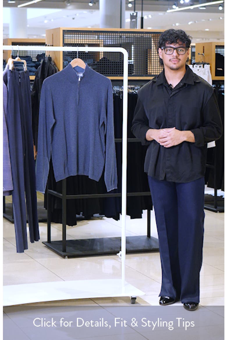 Daniel Quarter-Zip Cotton Sweater video