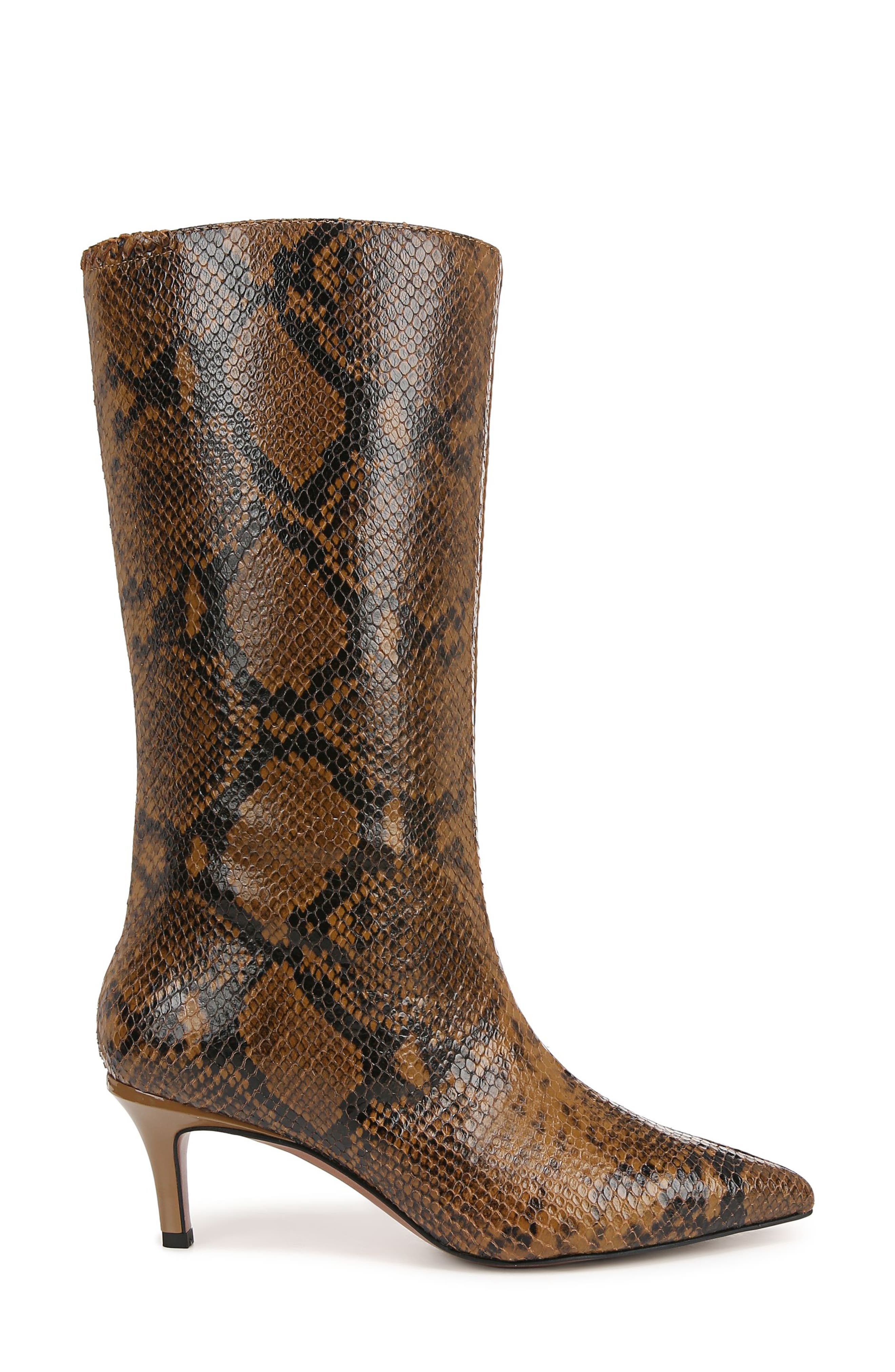 SARTO by Franco Sarto Amari Pointed Toe Boot, Alternate, color, Taupe Python