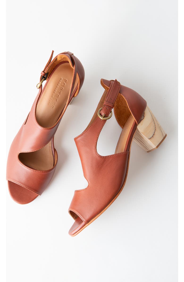 Fortress Victoria Naya Open Toe Pump, Alternate, color, Cedar Nappa