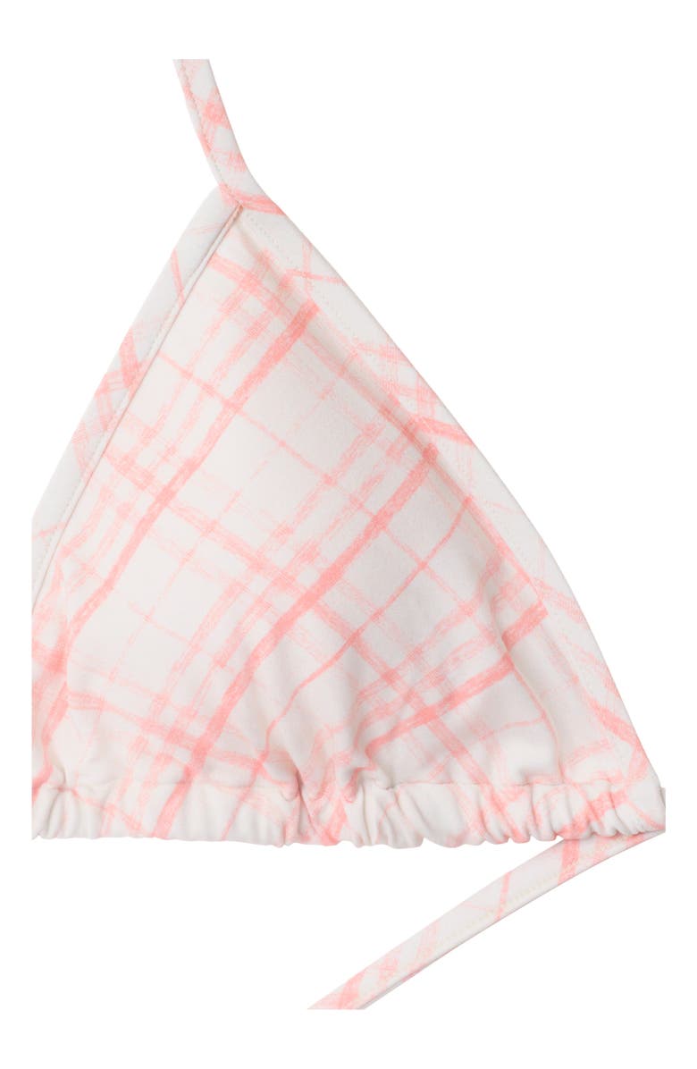 Burberry Check Bikini Top, Alternate, color, Dusky Rose