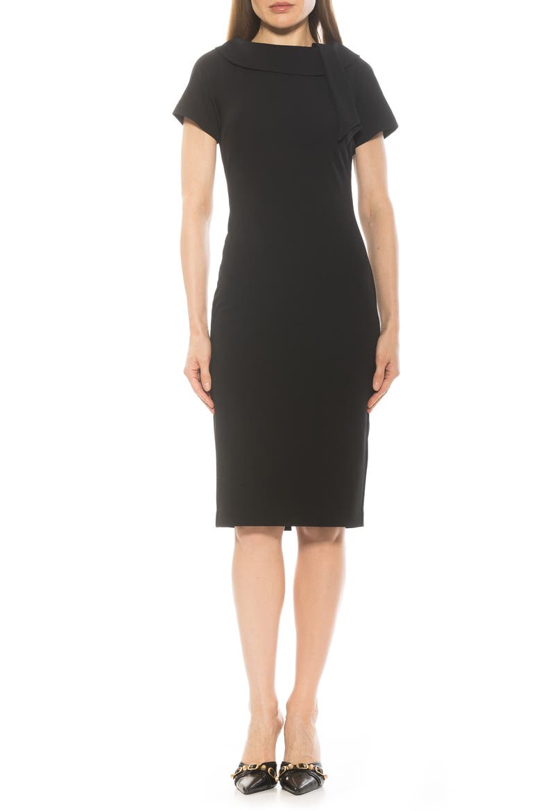 Wrene Sheath Dress, Main, color, BLACK