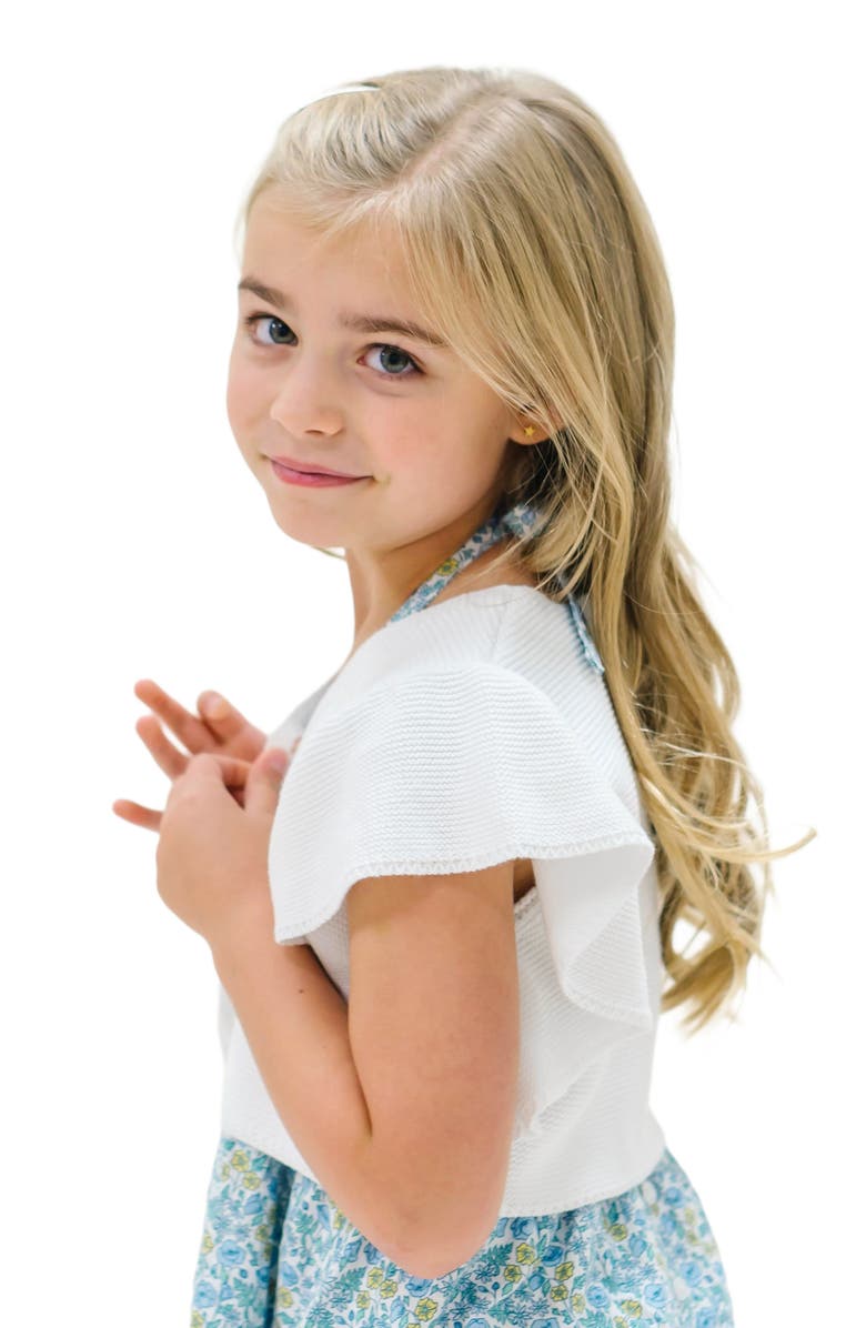 Hope & Henry Girls' Ruffle Sleeve Sweater Vest, Kids, Alternate, color, White